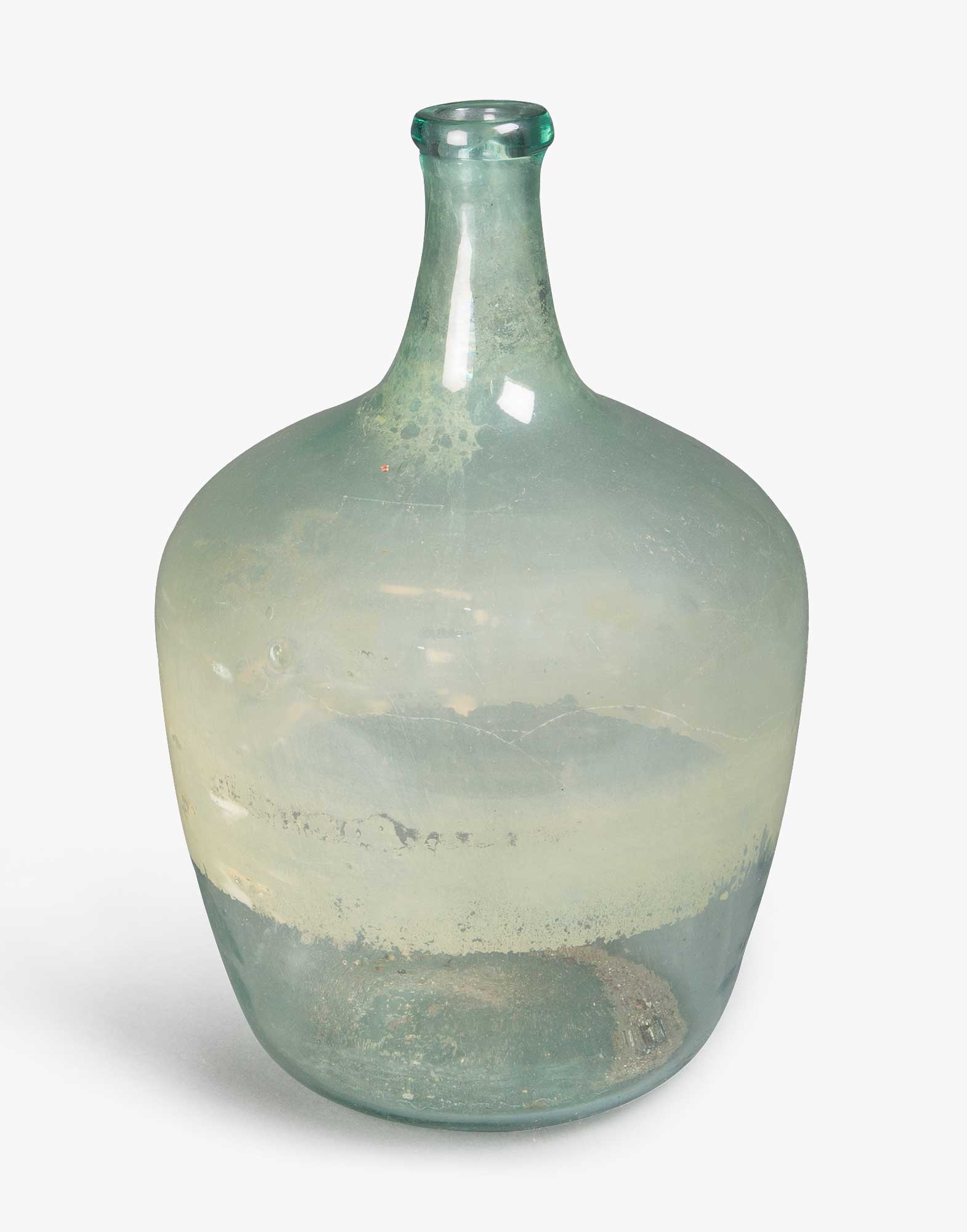 Antique Glass Olive Oil Bottle Kichy
